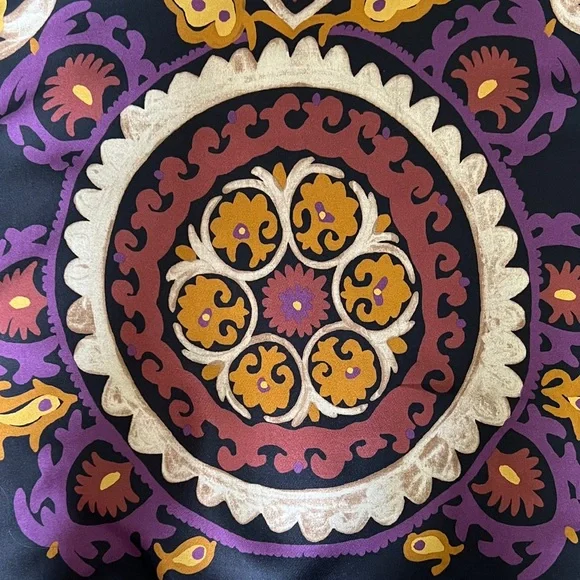 ba&sh Black and Gold Ornate Midi Skirt - Picture 3 of 6